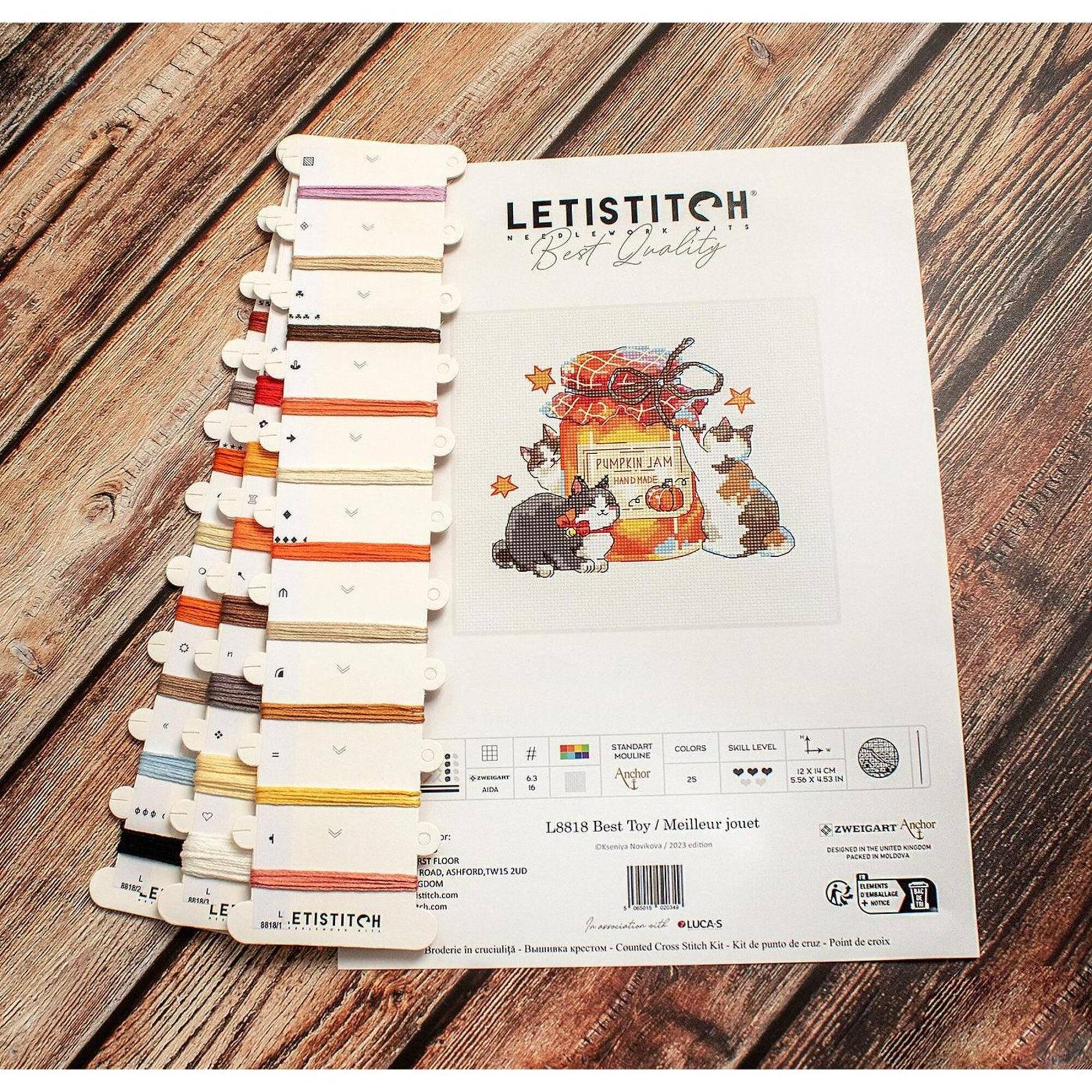 LetiStitch Best Toy Counted Cross Stitch Kit